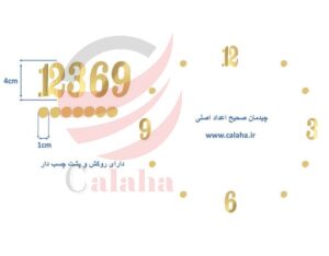 اعداد اصلی ساعت دیواری لاتین