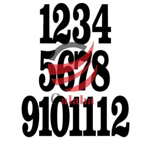 اعداد ساعت دیواری کامل انگلیسی